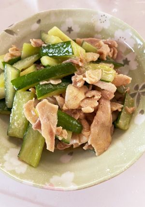 きゅうりの消費☆鷄モモスライス炒め-レシピのメイン写真