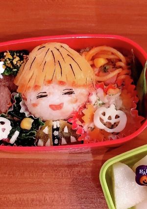 善逸弁当&鬼滅の刃弁#子供が喜ぶ#簡単-レシピのメイン写真