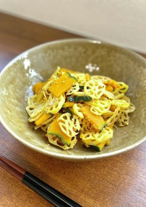 かぼちゃとレンコンのバター塩糀きんぴら-レシピのメイン写真