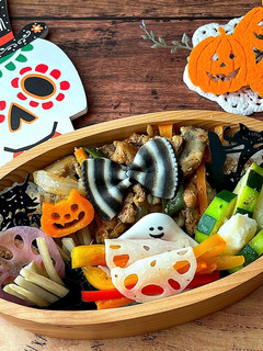 神無月11 スタミナ丼 ハロウィン弁当-レシピのメイン写真