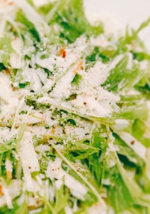 水菜とりんごシャキシャキ〜サラダ-レシピのメイン写真