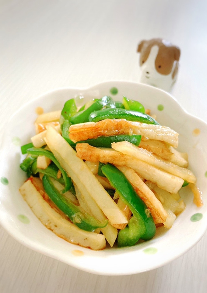 簡単♪節約♪ちくわとじゃがいもの青椒肉絲-レシピのメイン写真