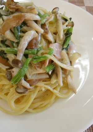 あわび茸のクリームパスタ-レシピのメイン写真