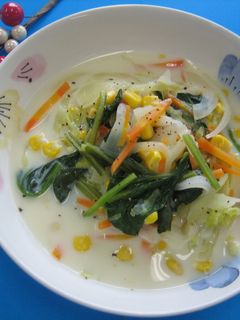 せんぎり野菜の豆乳スープ-レシピのメイン写真