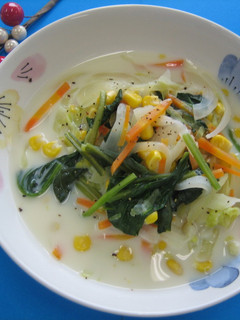 せんぎり野菜の豆乳スープ-レシピのメイン写真
