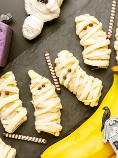 ハロウィンのおやつに☆バナナのミイラパイ-レシピのメイン写真