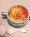 彩り綺麗な野菜のサッパリ中華スープ