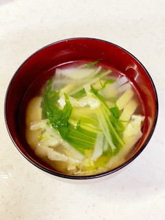 大根 水菜 油揚げの味噌汁^^-レシピのメイン写真