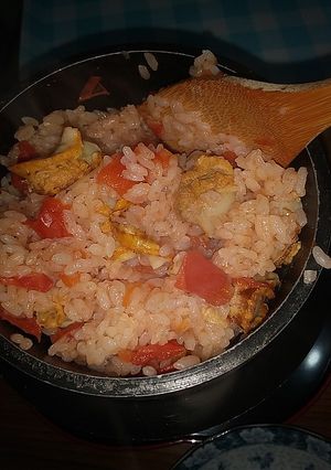 ほたてととまとの釜飯-レシピのメイン写真