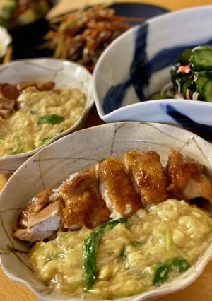 かき玉照り焼き親子丼-レシピのメイン写真