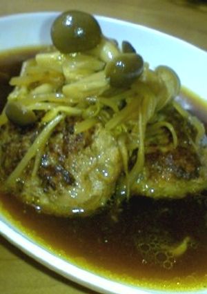 子供も大人も喜ぶ♪カレー煮込みハンバーグ-レシピのメイン写真
