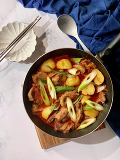 豚肉とじゃがいものキムチ煮-レシピのメイン写真