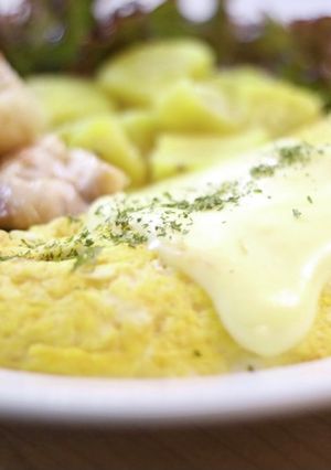 豆腐でふわとろカフェ風オムレツ-レシピのメイン写真