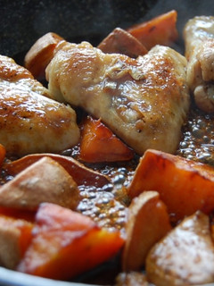 手羽先とさつまいものニンニク照り焼き-レシピのメイン写真