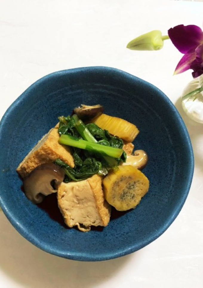 マコモダケと厚揚げの煮物-レシピのメイン写真