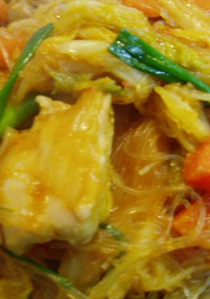 ヘルシー！白菜と鶏もも肉のピリ辛煮！-レシピのメイン写真