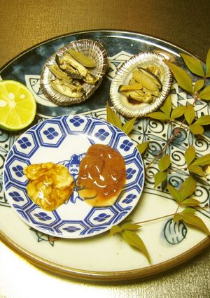 マツバガイの刺身 with 肝醤油-レシピのメイン写真