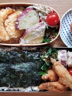 えび天弁当&のり弁(10.12)-レシピのメイン写真
