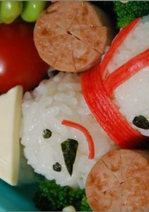 キャラ弁♪　雪だるまのお弁当＾＾-レシピのメイン写真