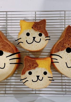 ミルク食パン☆猫パン1斤型と猫パン型ミニ-レシピのメイン写真