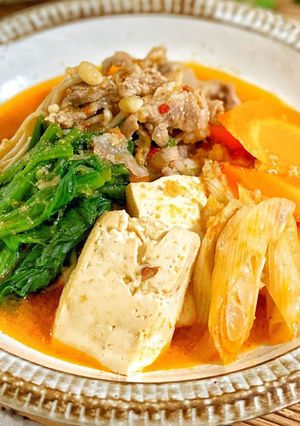 ピリ辛ごまだれ肉豆腐-レシピのメイン写真