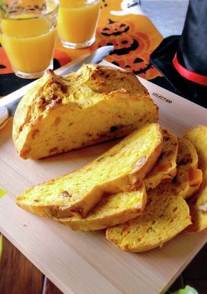 ハロウィンにも☆カンパーニュ風南瓜パン。-レシピのメイン写真