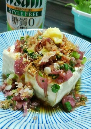 茗荷の甘酢漬けアレンジ　冷奴-レシピのメイン写真