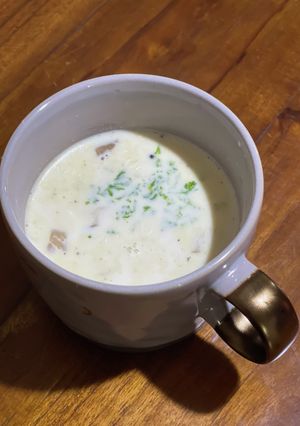 きのことじゃがいもの食べるクリームスープ-レシピのメイン写真