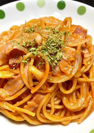 ピリ辛焼きナポリタン-レシピのメイン写真