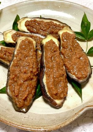 豚ひき肉入り！なす田楽！-レシピのメイン写真