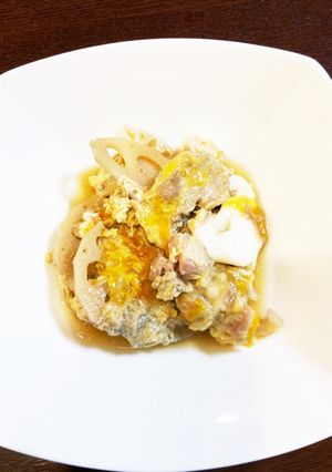 蓮根と鶏肉の卵とじ-レシピのメイン写真
