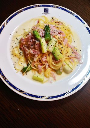 アスパラガスとベーコンのクリームパスタ-レシピのメイン写真