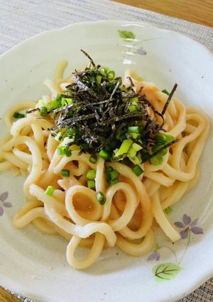 超簡単！たらこバターうどん-レシピのメイン写真