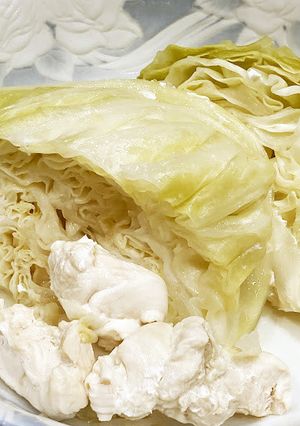 ラーメンに応用キャベツと鶏ササミの蒸し煮-レシピのメイン写真