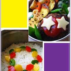 รูปของ キャラ弁♪簡単クリスマス★リース弁当♪