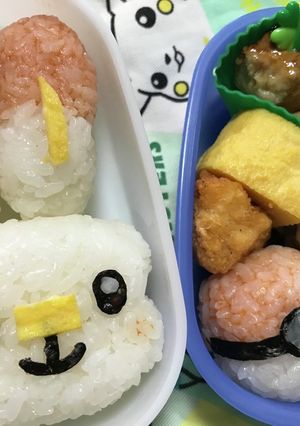 キャラ弁♡おむすびポケモン ヒバニー-レシピのメイン写真