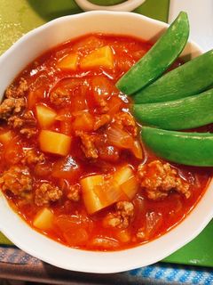 ひき肉とじゃがいものトマト煮込み-レシピのメイン写真