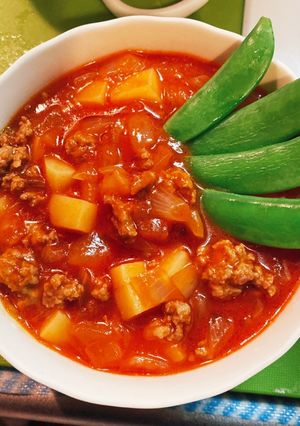 ひき肉とじゃがいものトマト煮込み-レシピのメイン写真