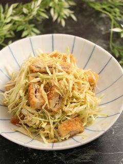 簡単!アジフライたっぷりキャベツ-レシピのメイン写真