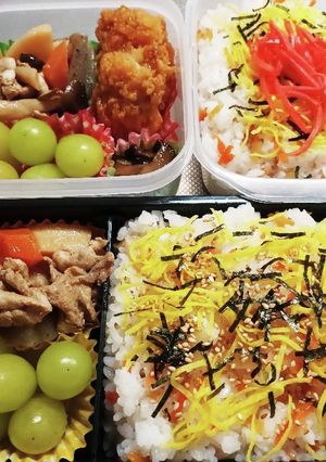 高校生息子＆旦那弁当（10/13）-レシピのメイン写真