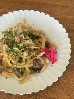 地元のジビエ鹿肉の焼うどん【ソース味】-レシピのメイン写真