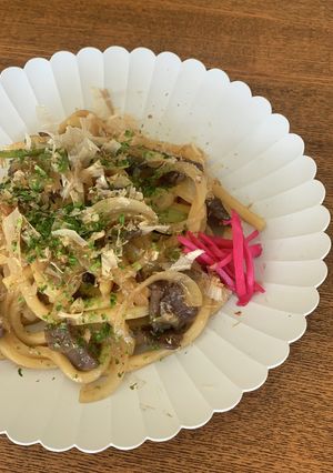 地元のジビエ鹿肉の焼うどん【ソース味】-レシピのメイン写真