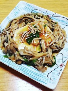 豆腐のキノコあんかけ-レシピのメイン写真
