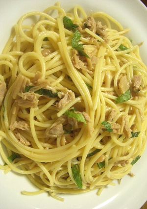 ツナとなめ茸と大葉のパスタ☆☆-レシピのメイン写真