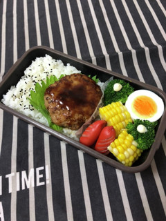 男子高校生弁当9/13ハンバーグ-レシピのメイン写真