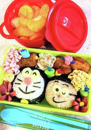 ドラえもん＆のび太のキャラ弁★遠足にも♪-レシピのメイン写真