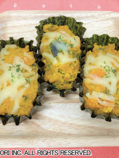 海苔で脱プラ!かぼちゃのチーズ焼き-レシピのメイン写真