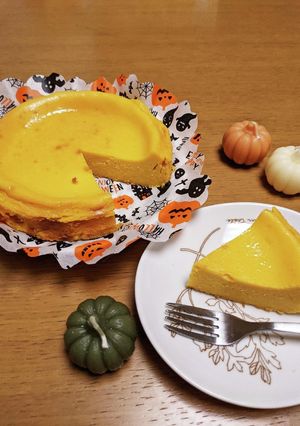 かぼちゃのベイクドチーズケーキ-レシピのメイン写真