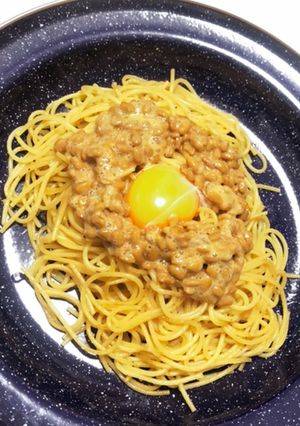 美味すぎる納豆パスタ♩簡単♩-レシピのメイン写真