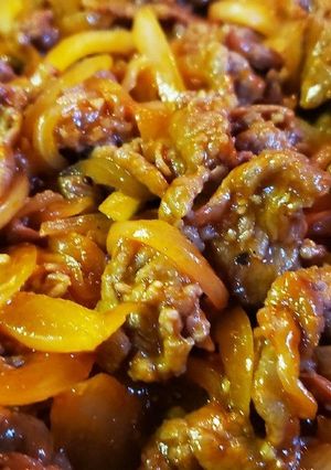 牛こま肉のケチャップ炒め-レシピのメイン写真